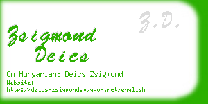 zsigmond deics business card